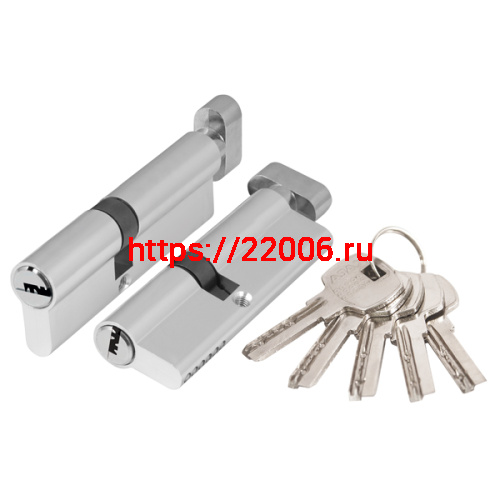 Цилиндровый Ajax (Аякс) механизм (AX202/80) AX2002Knob80 (30+10+40) CP хром с вертушкой Цилиндровый Ajax (Аякс) механизм (AX202/80) AX2002Knob80 (30+10+40) CP хром с вертушкой