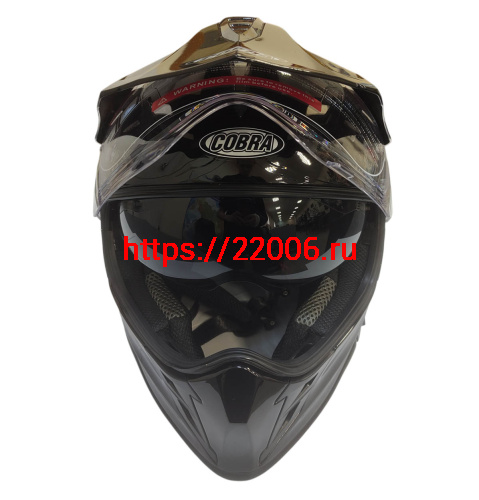 Шлем кроссовый со стеклом COBRA EC H331, белый, черный, черный-лайм, резмер L фото 5