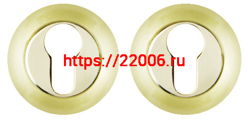 Накладка Fuaro (Фуаро) под цилиндр ET.R.RM54 (ET RM) SG/GP-4 матовое золото/золото