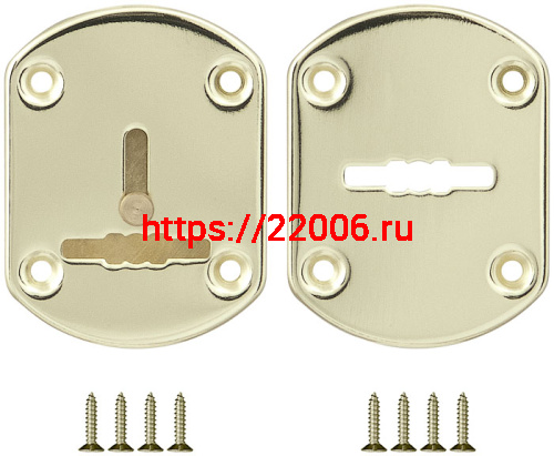 Декоративная Fuaro (Фуаро) накладка ESC021-GP-2 (ЗОЛОТО) на сув. замок со шторкой (2 шт)