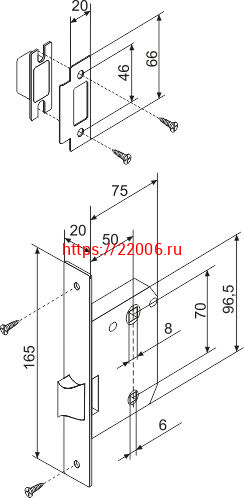 Защелка Fuaro (Фуаро) врезная METF72-50 (F72-50) GR графит фото 3 Защелка Fuaro (Фуаро) врезная METF72-50 (F72-50) GR графит фото 3
