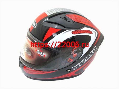 Мотошлем YM-832 Graphics черно-красный (XS)