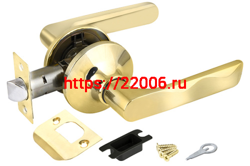 Ручка Fuaro (Фуаро) защелка DK624/BL PB-PS (624/BL PB-P) (без фик.) золото