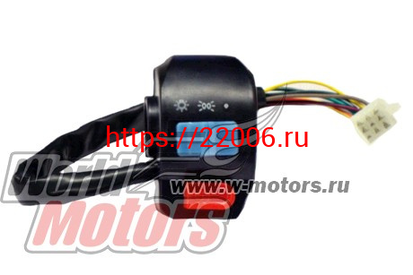 Переключатель руля ПРАЫЙ (без рычага) FT50QT-4А/ QT-18/ Racer Lupus, WM Mantis, YB50QT-9 Переключатель руля ПРАЫЙ (без рычага) FT50QT-4А/ QT-18/ Racer Lupus, WM Mantis, YB50QT-9