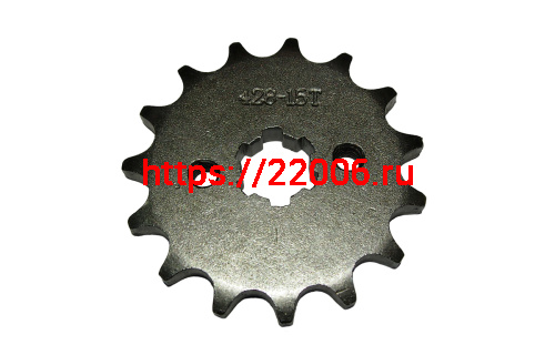 Звезда 15 зуб. (428) (d14-17, 2х30) цепи, ведущая Баджадж Боксер 150 JV551000 (аналог)