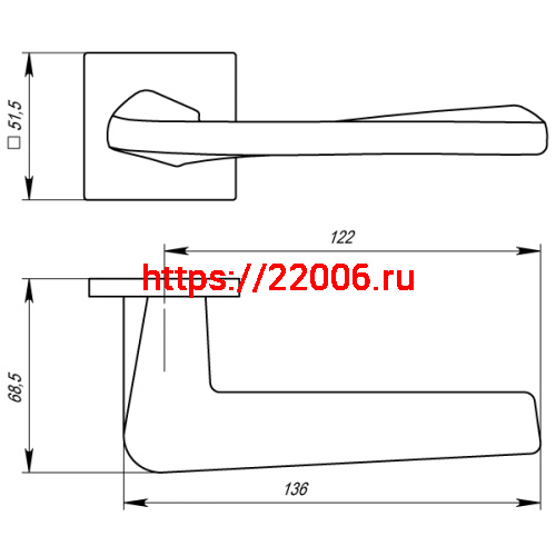 Ручка Armadillo (Армадилло) раздельная K.USS52.TORSO (TORSO USS) AB-7 бронза фото 4