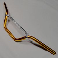 Руль Альфа золотого цвета  (ТЮНИНГ) (L-700mm, d-22mm)