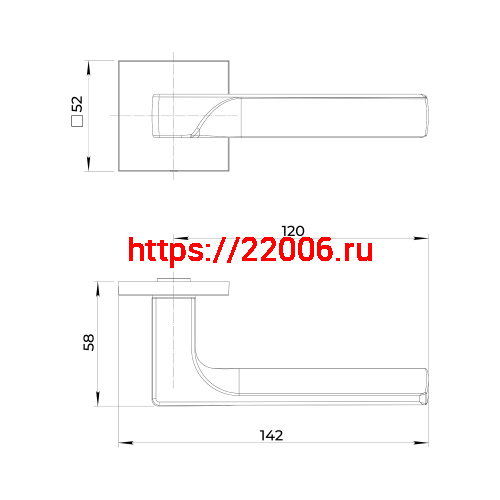 Ручка Ajax (Аякс) раздельная K.JS51.ALETTO BL-24 черный фото 3