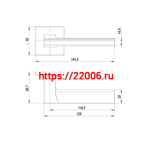 Ручка Punto (Пунто) раздельная K.ARC.Q52.BLADE SSC-16 сатинированный хром фото 3 Ручка Punto (Пунто) раздельная K.ARC.Q52.BLADE SSC-16 сатинированный хром фото 3