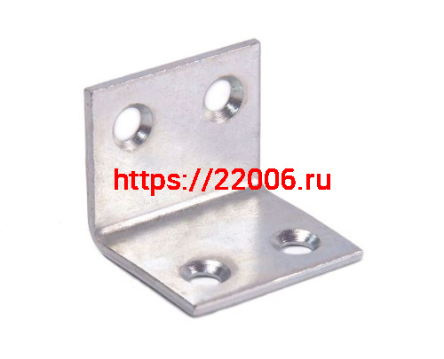 Уголок skobis (СКОБИС) мебельный 25 (25x25x30x2) цинк белый