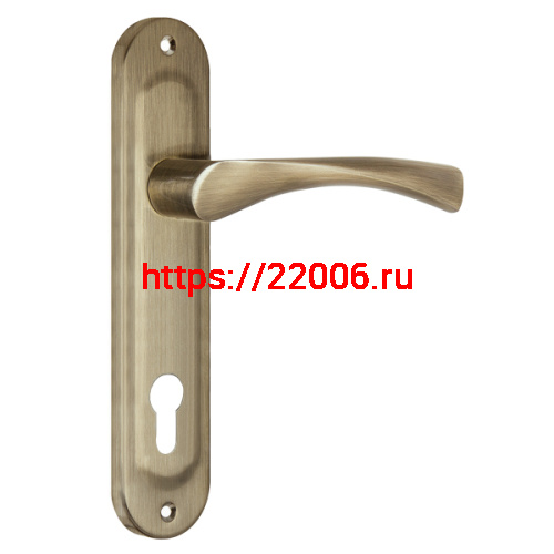 Ручка Punto (Пунто) на планке HANDLE90.CRONA.18-85 (P90 8518 CRONA) AB бронза