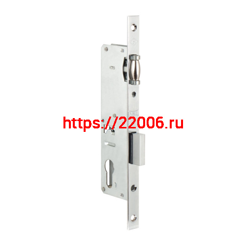 Корпус Kale kilit (Кале килит) узкопрофильного замка с роликовой защёлкой 155 (35 mm) w/b (никель)