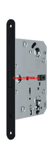 B06133.50.93 AGB (АГБ) Корпус врезного замка под цилиндр (черный) тех. уп. без отв. пл. POLARIS WAVE