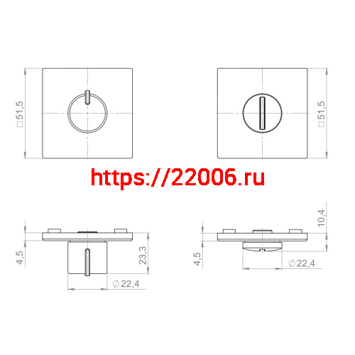 Ручка Armadillo (Армадилло) поворотная BK6.K.YM AC-9 медь фото 2