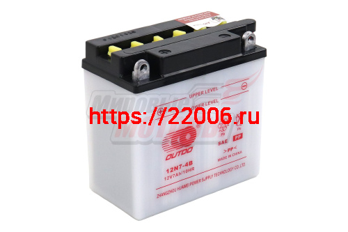 Аккумулятор 12В 7Ач OUTDO 12N7-4B (прямая полярн) (кислотн. БЕЗ ЭЛЕКТР.) (135*75*134мм) ERMAK, HERO Аккумулятор 12В 7Ач OUTDO 12N7-4B (прямая полярн) (кислотн. БЕЗ ЭЛЕКТР.) (135*75*134мм) ERMAK, HERO