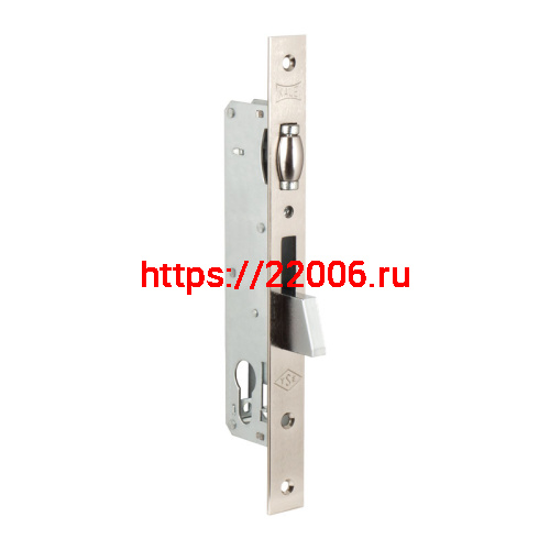 Корпус Kale kilit (Кале килит) узкопрофильного замка с роликовой защёлкой 255 (25 mm) w/b (никель)