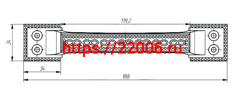 Ручка-скоба Zenit (Зенит) РС-2 (серебро) фото 2