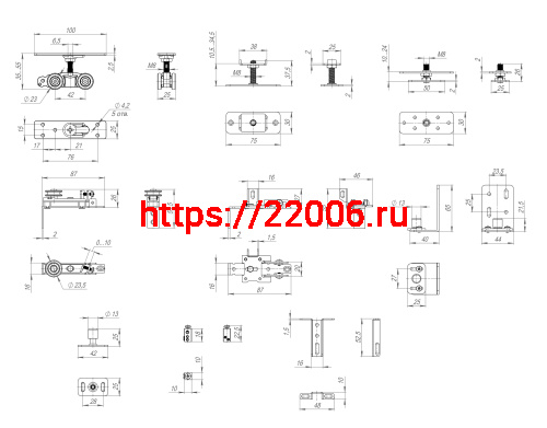 Комплект Armadillo (Армадилло) для телескопического открывания SLD.Comfort-PRO.SET5.telescope/80 (Comfort - PRO SET 5) фото 5