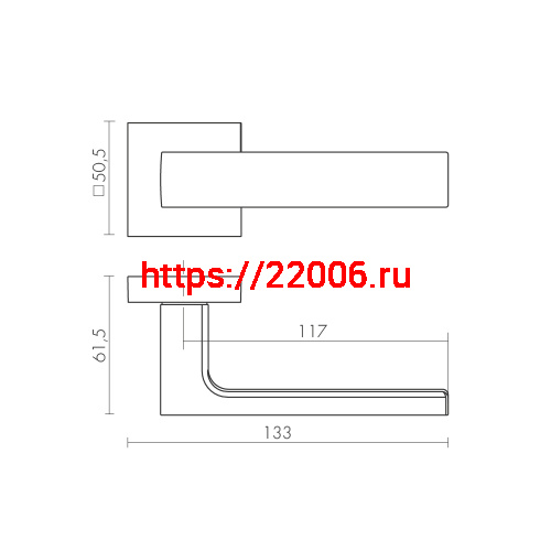 Ручка Fuaro (Фуаро) раздельная K.DM51.Straight (Straight DM) CP-8 хром фото 3