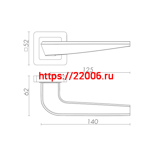 Ручка Fuaro (Фуаро) раздельная BIO XM/HD BL-24 черный фото 2