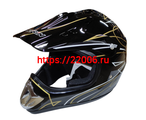 Шлем кроссовый KIRIN QL-128, оранж, красный, черный, оранж-черн, размер M