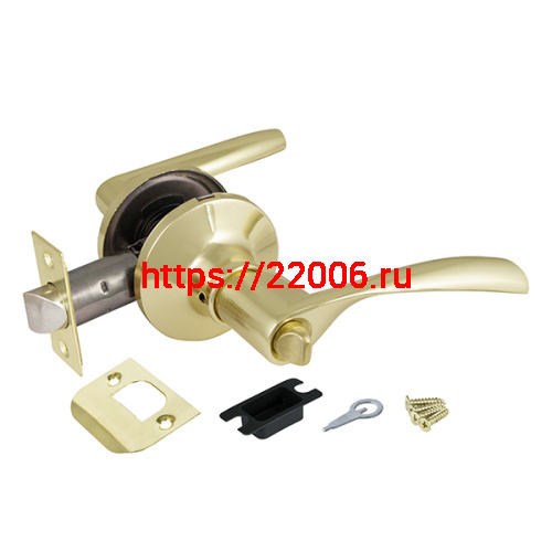 Ручка Ajax (Аякс) защелка DK610 PB-BK (6010 PB-B) (фик.) золото