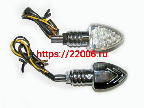 Указатель поворота светодиодный №03 (LED-04) хром (2 штуки) Указатель поворота светодиодный №03 (LED-04) хром (2 штуки)