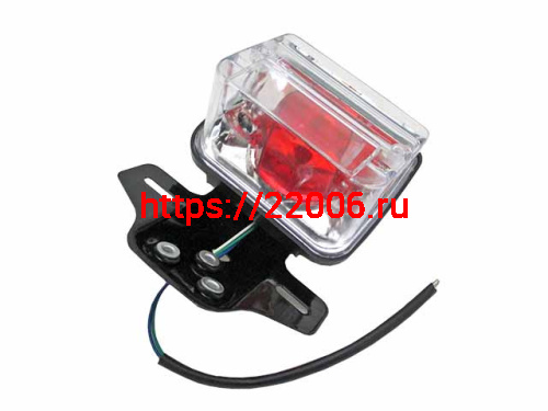 Фонарь задний (стоп-сигнал) большой с кронштейном ALPHA/CG-125 белое стекло