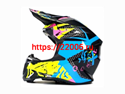 Мотошлем VIRTUE MD-902 Кросс черно-голубой (M)