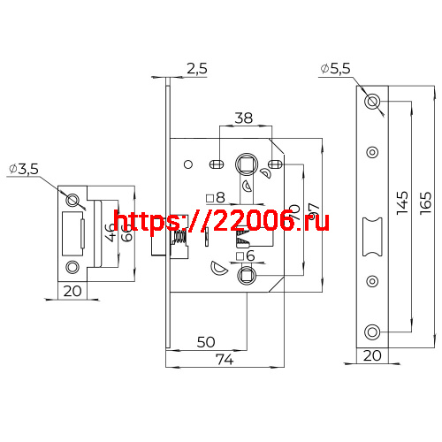 Защелка Ajax (Аякс) врезная PLASTLP72-50 (LP72-50) ABG зеленая бронза фото 3 Защелка Ajax (Аякс) врезная PLASTLP72-50 (LP72-50) ABG зеленая бронза фото 3
