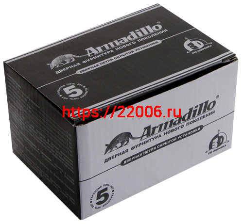 Петля Armadillo (Армадилло) скрытой установки U3D4200L BL левая (Architect 3D-ACH 40) черный 40 кг фото 2