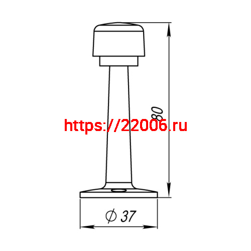 Упор Punto (Пунто) дверной настенный DFIX/W80 (DS PW-80) SN-3 мат.никель фото 3 Упор Punto (Пунто) дверной настенный DFIX/W80 (DS PW-80) SN-3 мат.никель фото 3