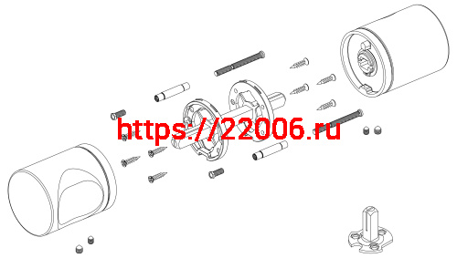 Ручка Armadillo (Армадилло) раздельная R.ART52.BALANCE BL-26 черный фото 4