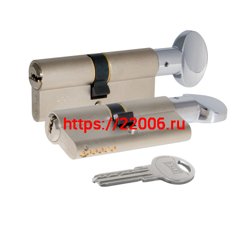 Цилиндровый механизм Kale kilit (Кале килит) с вертушкой 164 SM/68 (26+10+32) mm никель 5 кл.