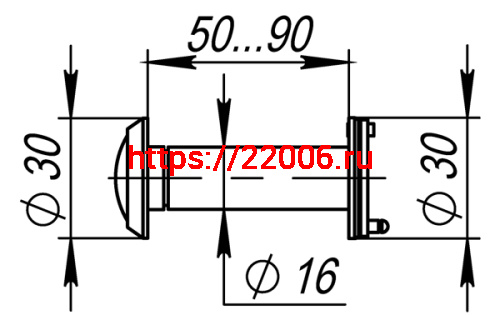 Глазок Fuaro (Фуаро) дверной, оптика пластик DV 3/90-50/Z (VIEWER 3 DVZ) AB бронза фото 2 Глазок Fuaro (Фуаро) дверной, оптика пластик DV 3/90-50/Z (VIEWER 3 DVZ) AB бронза фото 2
