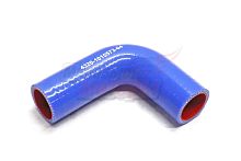 Патрубок соедин. котла подогревателя УРАЛ силикон.,синий,армир. L85/65мм,d32мм. (HH072)