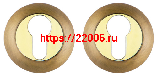 Накладка Fuaro (Фуаро) под цилиндр ET.R.RM54 (ET RM) AB/GP-7 бронза/золото