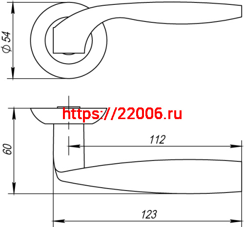 Ручка Fuaro (Фуаро) раздельная R.AR54.BOSTON (BOSTON AR) 140mm SN/CP-3 матовый никель/хром фото 3