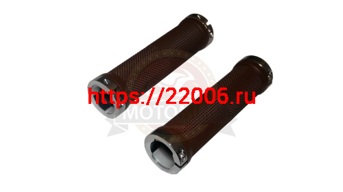 Грипсы для велосипеда 130мм, резина, с двумя грипстопами, с заглушками (серебр.) (H-G119) фото 3 Грипсы для велосипеда 130мм, резина, с двумя грипстопами, с заглушками (серебр.) (H-G119) фото 3