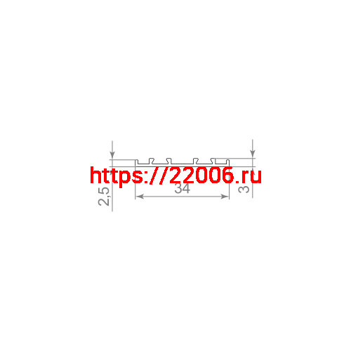 Декоративная Armadillo (Армадилло) соединительная крышка SLD.Scope 34/3/3200 cover AL (3,2 м) фото 2