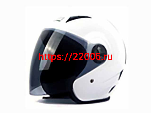 Мотошлем VIRTUE MD-207 открытый белый темное стекло (L)