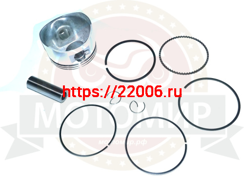Поршень 39,25 мм 4 такт. Delta 50 см3 +0,25 (кольца, палец d13мм, стопор. кольца) фото 2