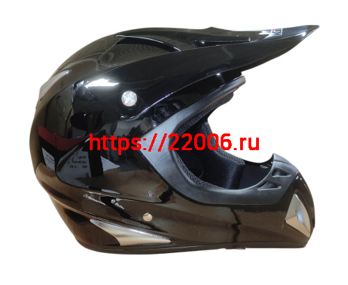 Шлем кроссовый KIRIN K27, черный, черн-бел, зелен-желт, размер M фото 3