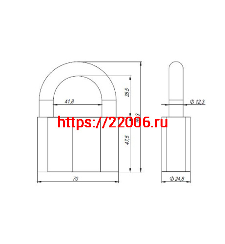 Замок Ajax (Аякс) навесной PD-4080 (PD-40-80) 3 fin key /коробка фото 3