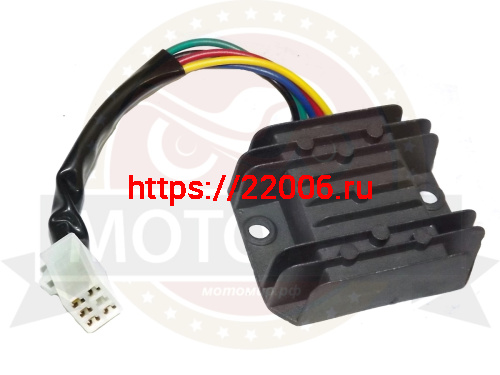 Реле регулятор с проводом х конт. мал. колодка (гнездо) CB250 см3 Zongshen ZS 170MM-2 (100205413)