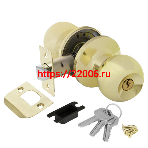 Ручка Ajax (Аякс) защелка DK682 PB-ET (6082 PB-E) (кл./фик.) золото Ручка Ajax (Аякс) защелка DK682 PB-ET (6082 PB-E) (кл./фик.) золото