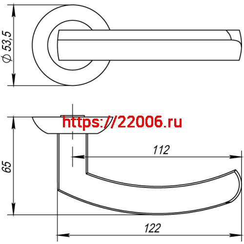 Ручка Punto (Пунто) раздельная ALFA TL CFB-18 кофе глянец фото 3 Ручка Punto (Пунто) раздельная ALFA TL CFB-18 кофе глянец фото 3