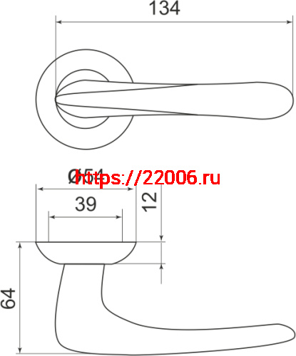 Ручка Armadillo (Армадилло) раздельная R.LD54.Pava (Pava LD42) GP/SG-5 золото/матовое золото TECH (кв. 8х140) фото 3