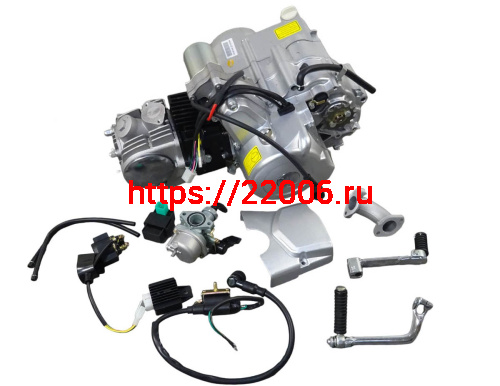 Двигатель 4т. 125 см3 (С120, 1P52, марк 1Р39) АЛЬФА горизонтальный, 4МКПП по кругу, педаль ПЛ