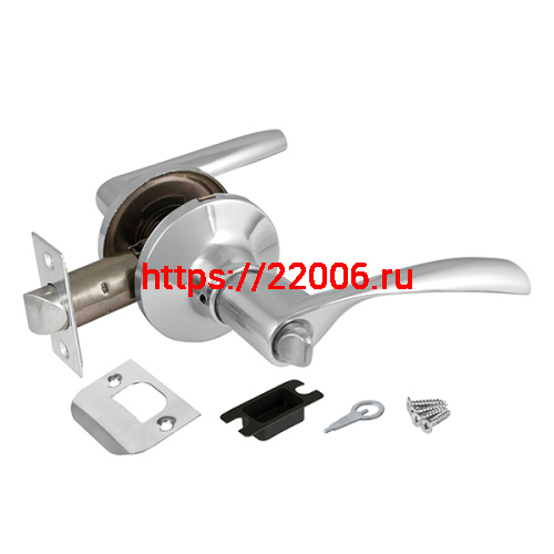 Ручка Ajax (Аякс) защелка DK610 CP-BK (6010 CP-B) (фик.) хром